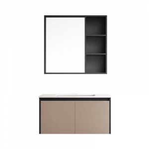 Комплект мебели для ванной комнаты Тумба и навесной шкаф Xiaomi Diiib Magnolia Slate Bathroom Cabinet 800mm (DXG78002-1031) (с керамической раковиной, без смесителя) - фото 1