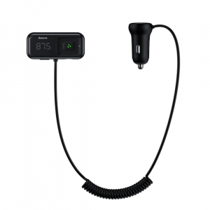 FM-трансмиттер Baseus inAuto T typed S-16 Wireless MP3 Car Charger Black (CCTM-E01)