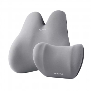 Комплект ортопедических подушек для спины и поясницы Xiaomi Tellwoo Car Headrest Lumbar Support Set Gray