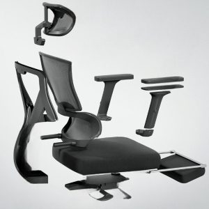 Офисное кресло с подставкой для ног Xiaomi HBADA Ergonomic Computer Chair E2 High Version Black (E201) - фото 2