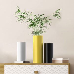 Прямая ваза с глазурью Xiaomi Bright Glazed Corrugated Straight Vase Yellow Small (HF-JHZHPX01) - фото 3