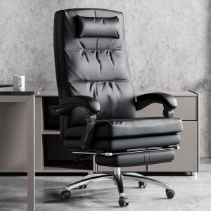 Офисное кресло Xiaomi HBADA Computer Chair Home Leather Boss Chair J7 Black - фото 2