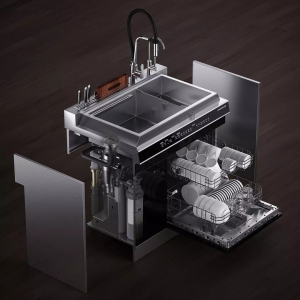 Модульная кухонная мойка с посудомоечной машиной Xiaomi Mensarjor Smart Integrated Sink Dishwasher Integrated Cabinet Nano Single Tank Standard Model (стандартная версия) (JJS-90D03B-D) - фото 4