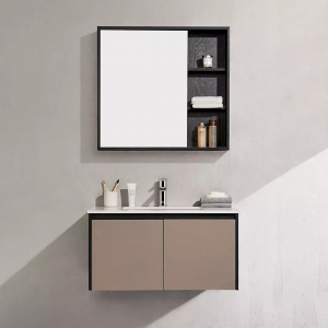 Комплект мебели для ванной комнаты Тумба и навесной шкаф Xiaomi Diiib Magnolia Slate Bathroom Cabinet 800mm (DXG78002-1031) (с керамической раковиной, без смесителя) - фото 2