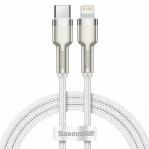 Кабель Xiaomi Baseus Cafule Series Metal Data Cable Type-C to iP PD20W Fast Charge 1m White(CATLJK-A02)