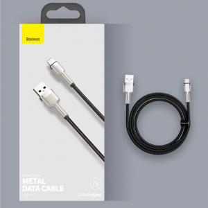 Кабель Xiaomi Baseus Cafule Series Metal Data Cable USB to iP 2.4A 1m Green (CALJK-A06) - фото 5