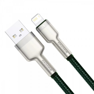 Кабель Xiaomi Baseus Cafule Series Metal Data Cable USB to iP 2.4A 1m Green (CALJK-A06) - фото 3