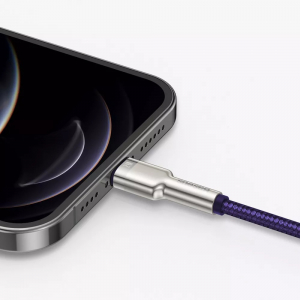 Кабель Xiaomi Baseus Cafule Series Metal Data Cable USB to iP 2.4A 1m Black (CALJK-A01) - фото 3
