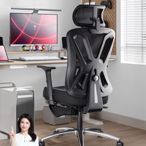 Офисное кресло Xiaomi HBADA Computer Ergonomic Gaming Chair P5 Black High Version (P501) (с подставкой для ног) - фото 2