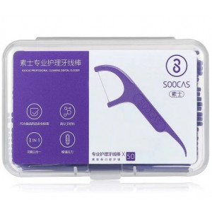 Зубная нить Xiaomi Soocas Dental Floss Purple (50 шт. в упаковке) - фото 5