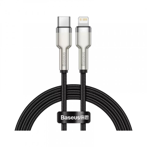Кабель Xiaomi Baseus Cafule Series Metal Data Cable Type-C to iP PD20W Fast Charge 1m Black (CATLJK-A01) сетевой разъем на кабель rexant