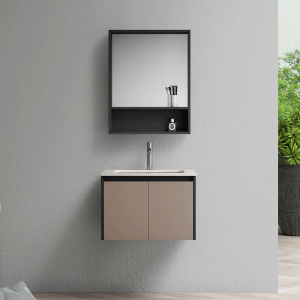 Комплект мебели для ванной комнаты Тумба и навесной шкаф Xiaomi Diiib Magnolia Slate Bathroom Cabinet 600mm (DXG78001-1031) (с керамической раковиной, без смесителя) - фото 2