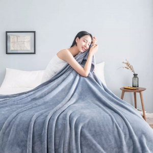 Теплый антибактериальный плед Xiaomi Como LIiving Warm Fleece Antibacterial Blanket Grey (180х200 см) - фото 5