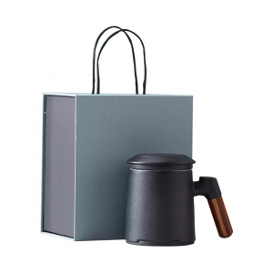 Фарфоровая чашка для чая с керамическим фильтром Xiaomi Zesee Selected Ceramic Tea Cup Black