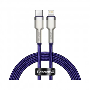 Кабель Xiaomi Baseus Cafule Series Metal Data Cable Type-C to iP PD20W Fast Charge 1m Purple (CATLJK-A05) кабель для передачи данных и зарядки choetech usb type c pd 60 вт нейлоновая оплетка 1 2 м xcc 1014 bk