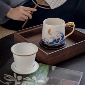 Фарфоровая кружка Xiaomi Zesee Tea Cup Matte Style Gift Box 300 ml - фото 4