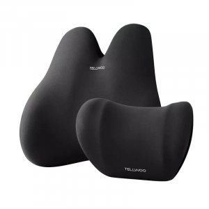 Комплект ортопедических подушек для спины и поясницы Xiaomi Tellwoo Car Headrest Lumbar Support Set Black