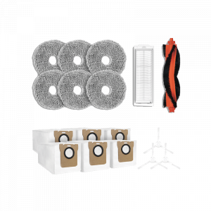 Набор аксессуаров для пылесоса Xiaomi Mijia Vacuum and Mop Robot M30 Pro Accessories Set (C107-PJB) (6 пылесборников, 6 мопов, 3 боковые щетки, основная щетка, фильтр) насадки для зубной щетки xiaomi mijia t100