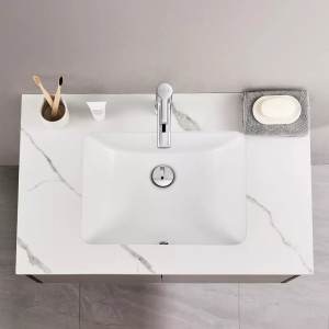 Комплект мебели и душевой стойки для ванной комнаты Xiaomi Diiib Bathroom Set Magnolia Slate Bathroom 600mm Yayue Four-function Silver Style (DXG78001-1031+DXB21001-1001) (с керамической раковиной, без смесителя) - фото 5