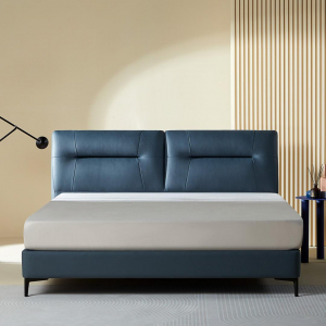 Двуспальная кровать Xiaomi 8H Sugar Fashion Soft Leather Soft Bed 1.5m Mist Blue (JMP5) (без матраса) - фото 3