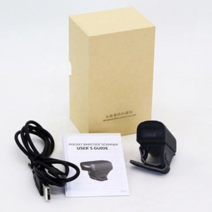 Портативный Bluetooth-cканер штрихкода QunSuo Mini Bluetooth Ring Scanner 1D (S02)
