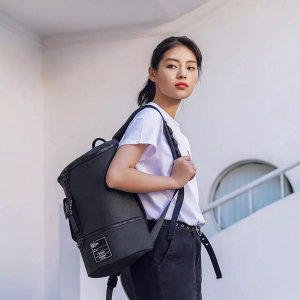 Влагозащищенный рюкзак Xiaomi 90 Points Fashion Chic Backpack Waterproof Black (Size M) - фото 3