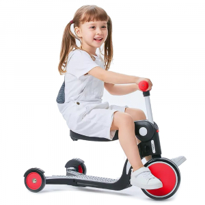 Детский велосипед-беговел Xiaomi Bebehoo 5-in-1 Multi-function Deformation Stroller Red (DGN5-2)
