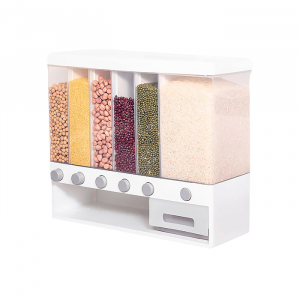 Шестисекционный диспенсер для продуктов Xiaomi MIWUNA 6 Compartments Large Cereal Dry Food Rice Storage Box (HSLYQ0031) - фото 1