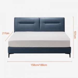 

Двуспальная кровать Xiaomi 8H Sugar Fashion Soft Leather Soft Bed 1.5m Sky Grey (JMP5) (без матраса)