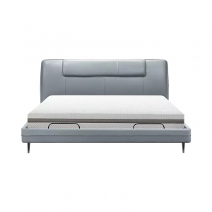 Умная двуспальная кровать Xiaomi 8H Feel Leather Smart Electric Bed 1.5m Grey (умное основание DT5 и латексный матрас RM)