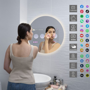 Умное зеркало с сенсорным экраном YouSmart Round Smart Touch Screen Mirror 550mm (3007-LС-55-A) - фото 3