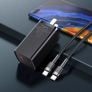Сетевое зарядное устройство Xiaomi Baseus GaN Mini Quick Charger C+U 45W CH Black - фото 4