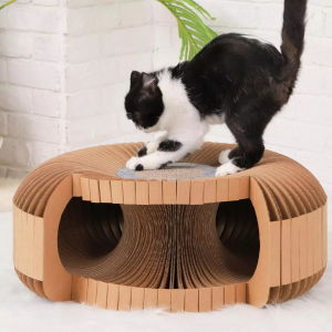 Домик для кошек Xiaomi Mini Monstar DIY Corrugated Grab Board Tunnel Cat Litter Stool (XS50-5002) - фото 4