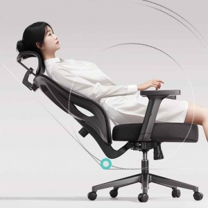 Офисное кресло Xiaomi HBADA Computer Ergonomic Gaming Chair P5 Black High Version (P501) (с подставкой для ног) - фото 3