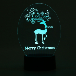 Лампа 3D С рождеством 2 (GL-59)
