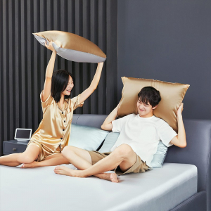Шелковая наволочка Xiaomi 8H Silk Pillowcase Moonlight Grey ZS (48x74cm) - фото 5