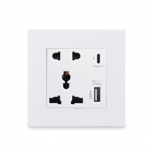 Розетка YouSmart Wall Socket 5 PINS USB-A Type-C White (Y1-F01) - фото 1