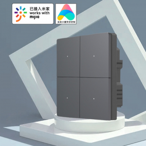 Умный настенный выключатель Xiaomi Pingtou Xiong PTX Smart Switch A6 Black  (четырехклавишный с нулевой линией) - фото 3
